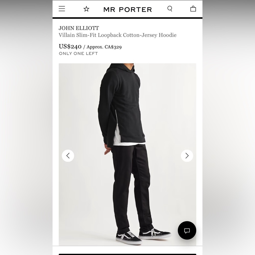 John Elliott Hooded Villain Sweatshirt